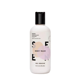 SEEN Body Wash bottle front, a gentle daily cleanse for sensitive, acne-prone skin.