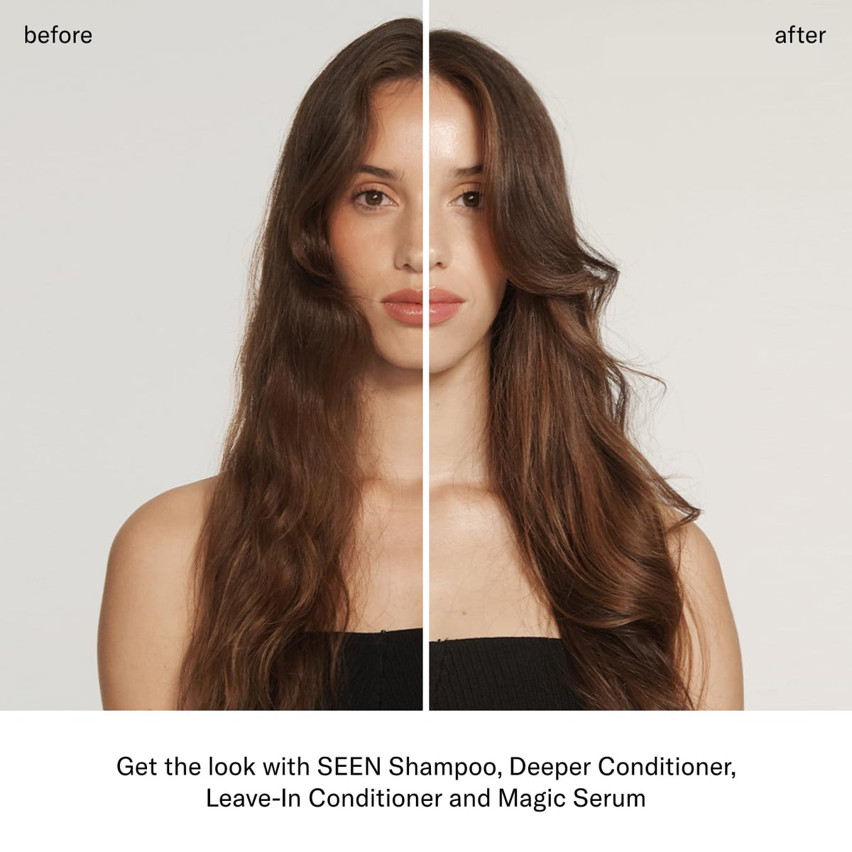 SEEN Deeper Conditioner being applied for detangling.