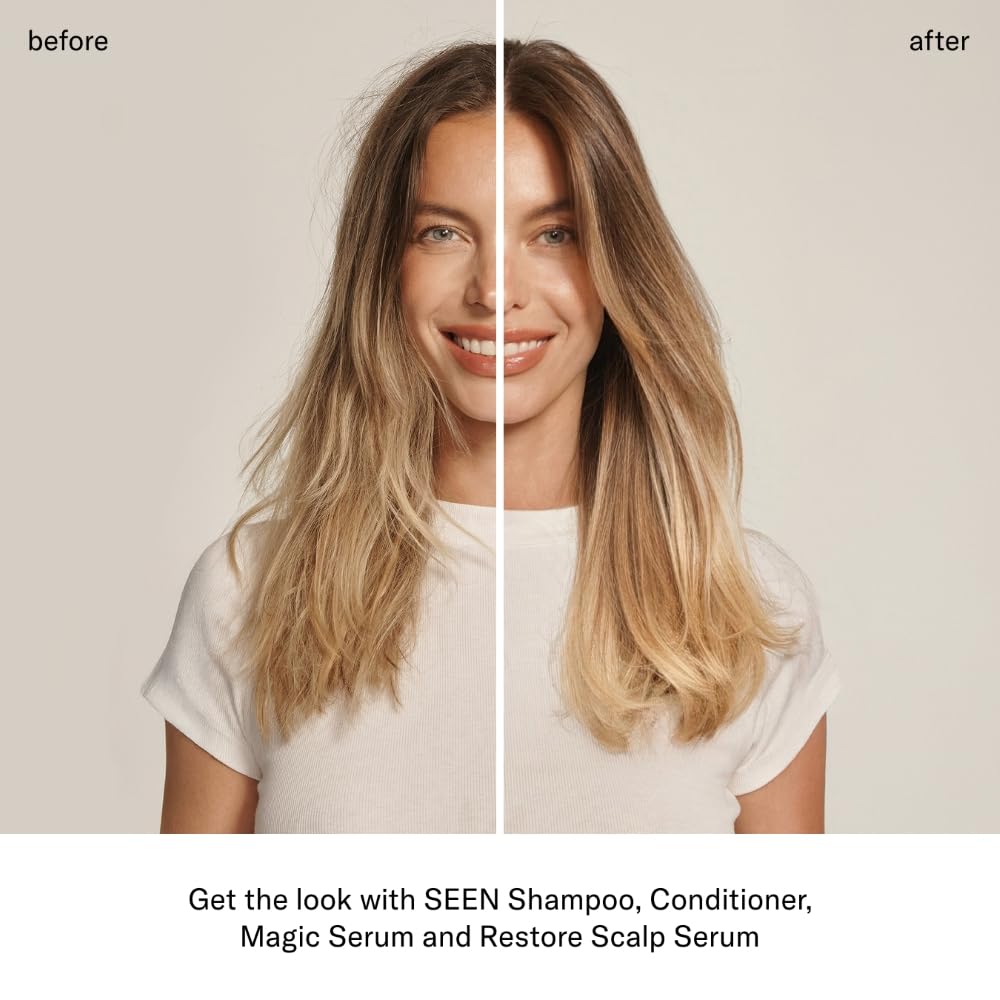 SEEN Discovery Kit fragrance-free magic serum mini bottle for shine without heaviness