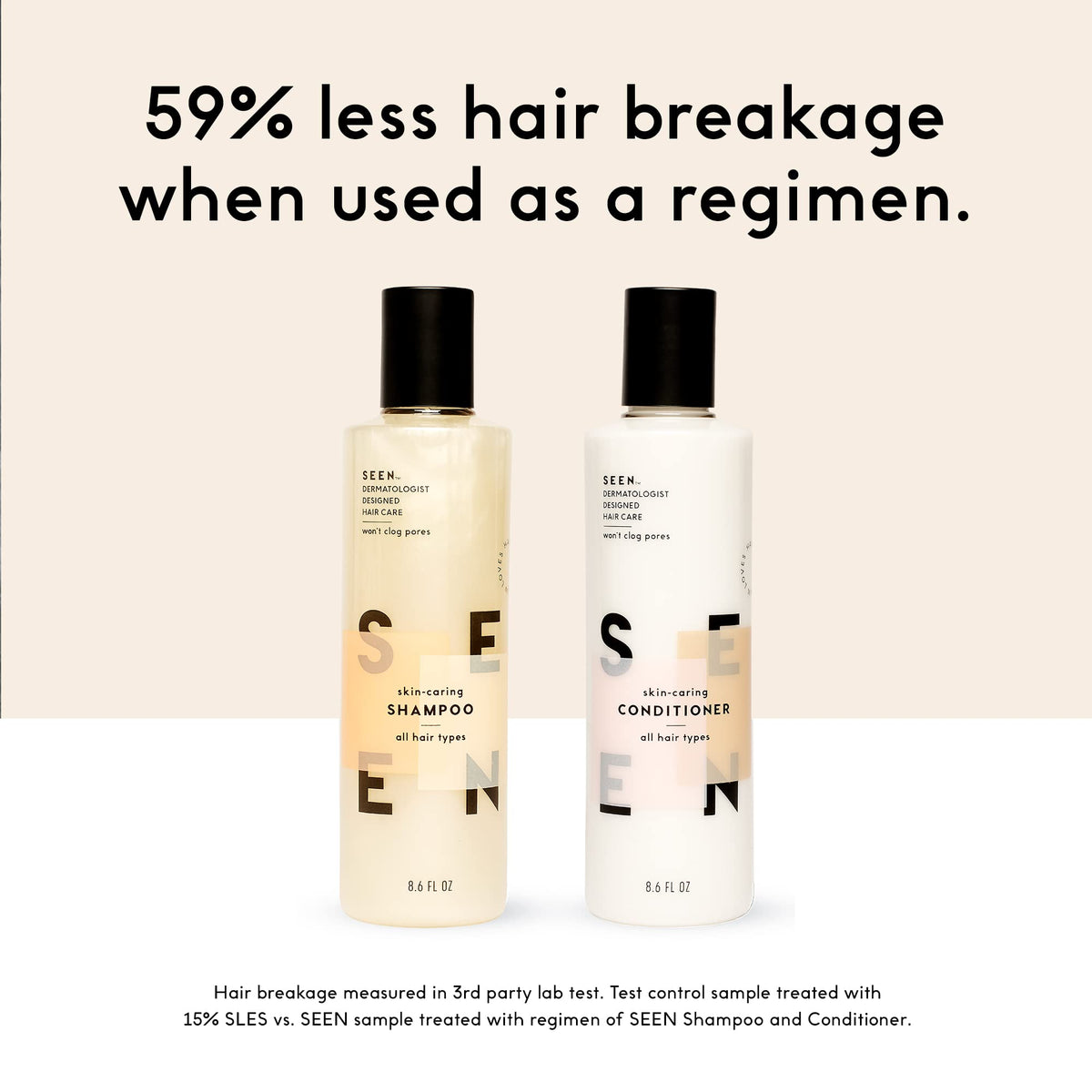 SEEN Travel Trio blow-out creme tube illustrating moisture and heat protection