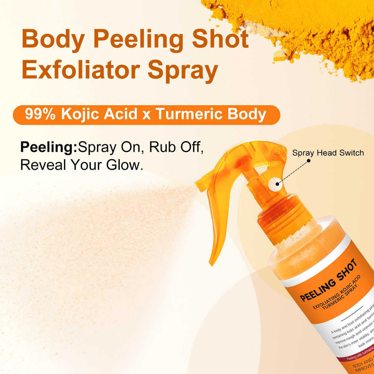 Seeye Body Keratin Care spray mist application on damp skin