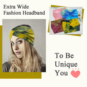 Sefiinh adjustable-width turban-style headband for personalized fit.