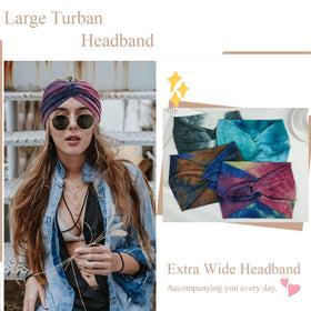 Sefiinh tie-dye headband 8-pack offers soft, breathable wear.
