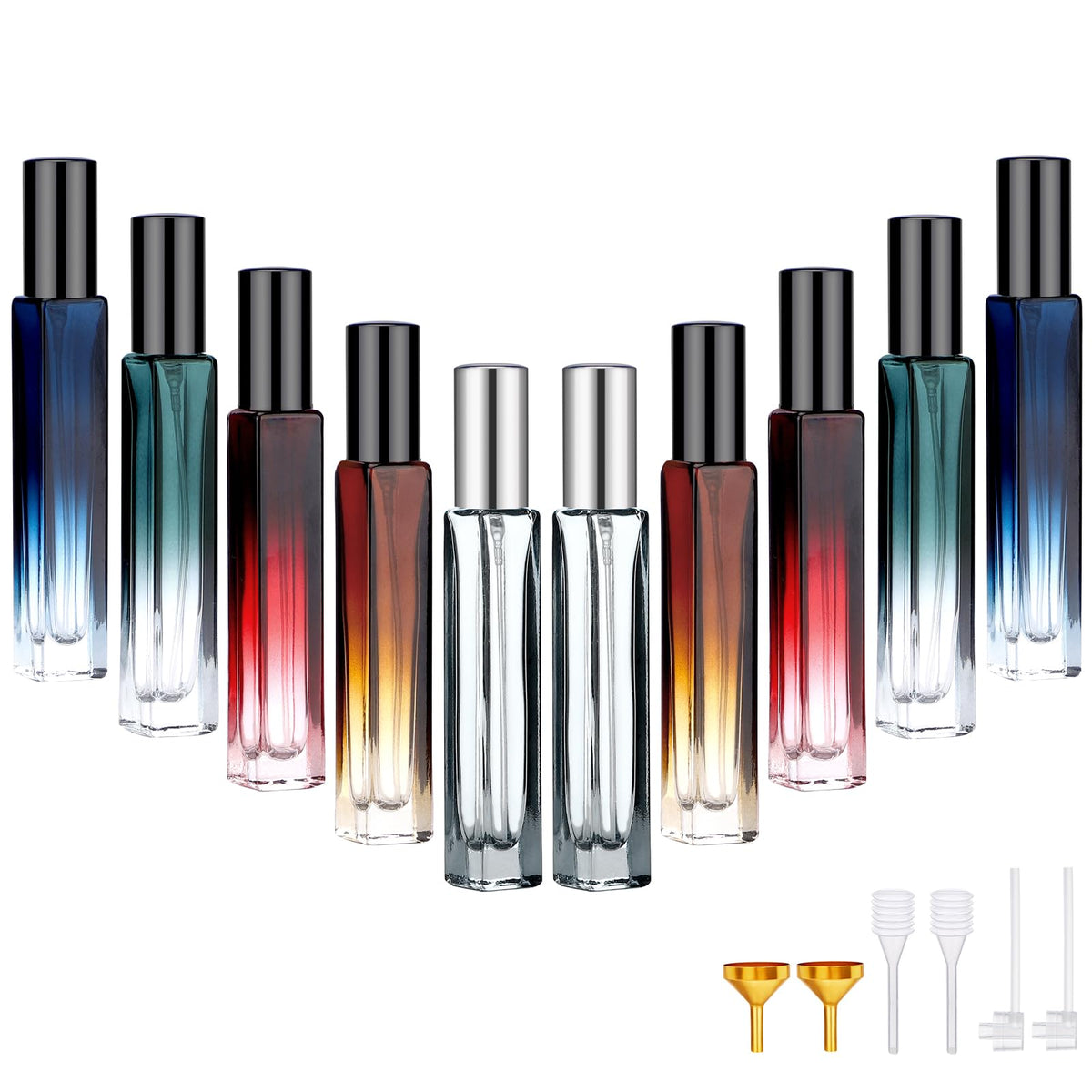 Segbeauty 10ml travel perfume bottles in a colorful set for on-the-go fragrance