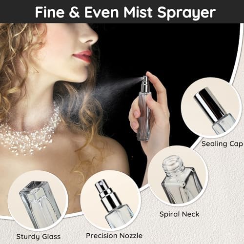 Segbeauty glass atomizer delivering a fine mist for even fragrance application