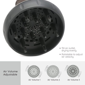 Segbeauty hair diffuser deeper bowl supports defined curls with gentler lift