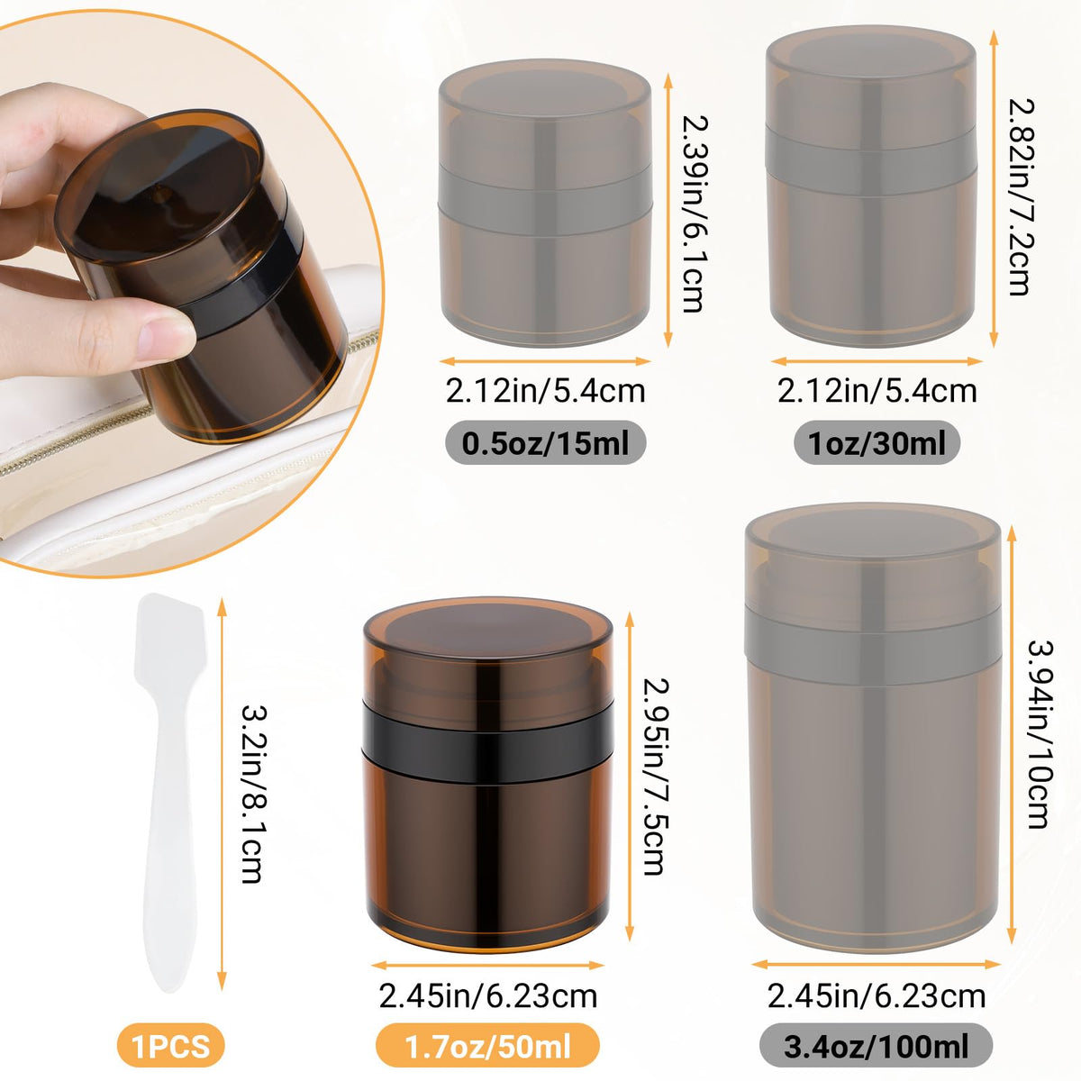 Segbeauty multiuse skincare bottles suitable for creams and lotions