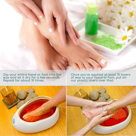 Segbeauty foot liner is easy to slide on for a mess-free DIY spa