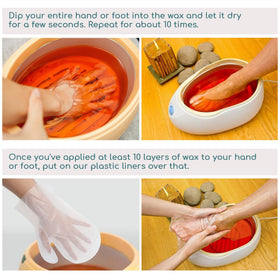 Segbeauty paraffin wax liners foot covers shown for safe home foot care