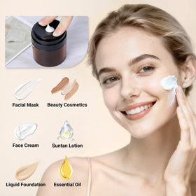 Segbeauty refillable pump jar travel set for on-the-go skincare