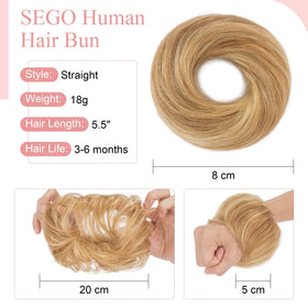 SEGO Messy Bun back view displays added volume for a fuller silhouette.