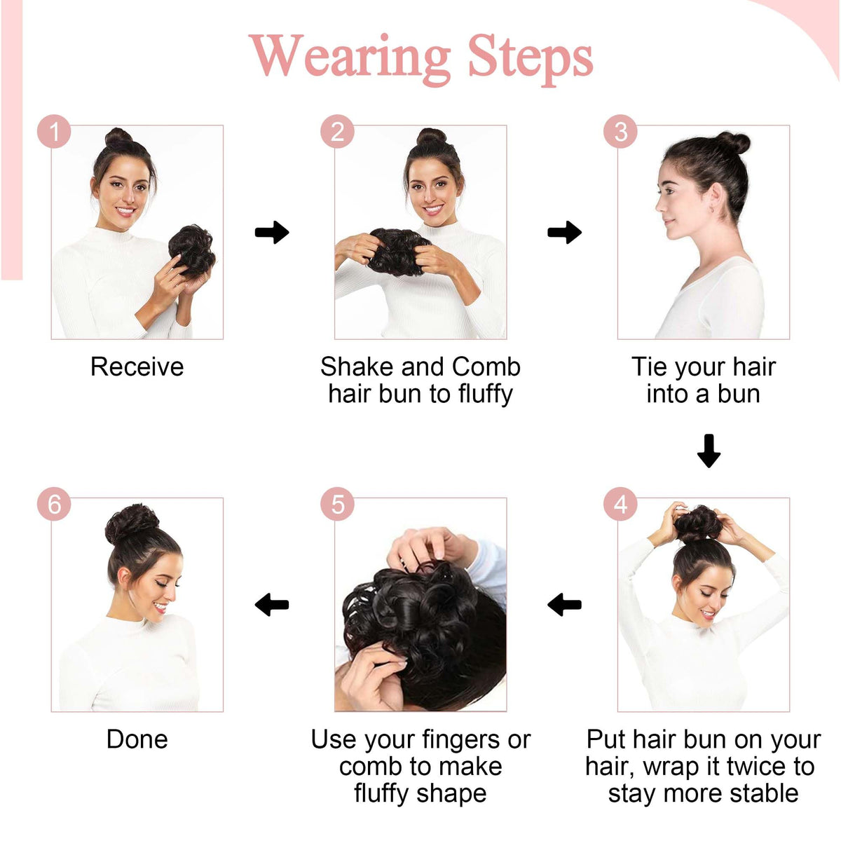 SEGO elastic-band feature ensures secure attachment on various hair types.