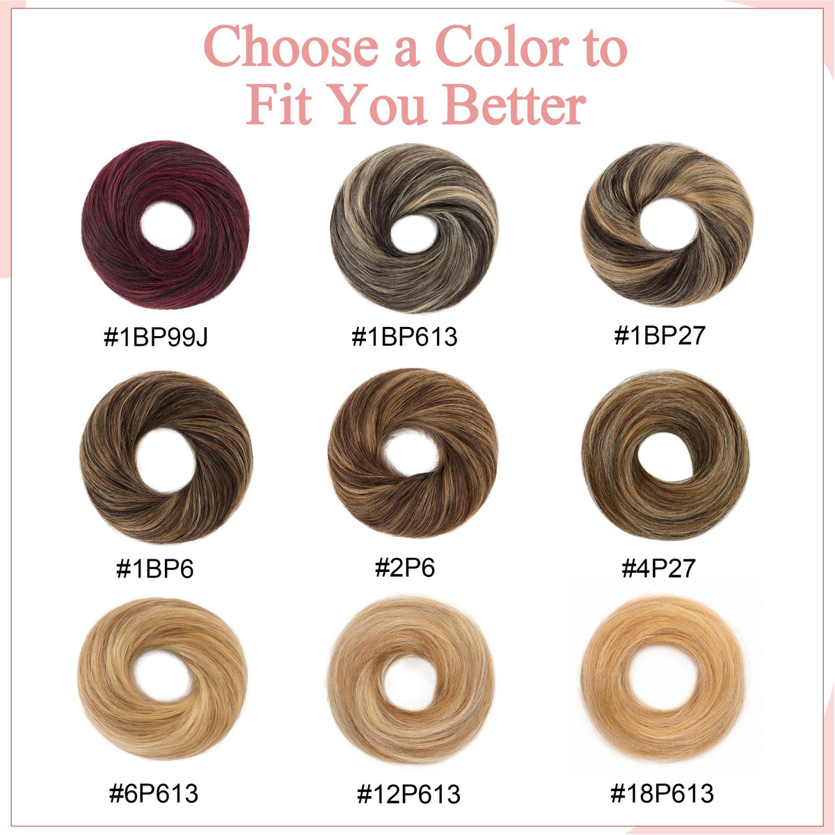 SEGO versatile-styles image shows high bun and low chignon options.