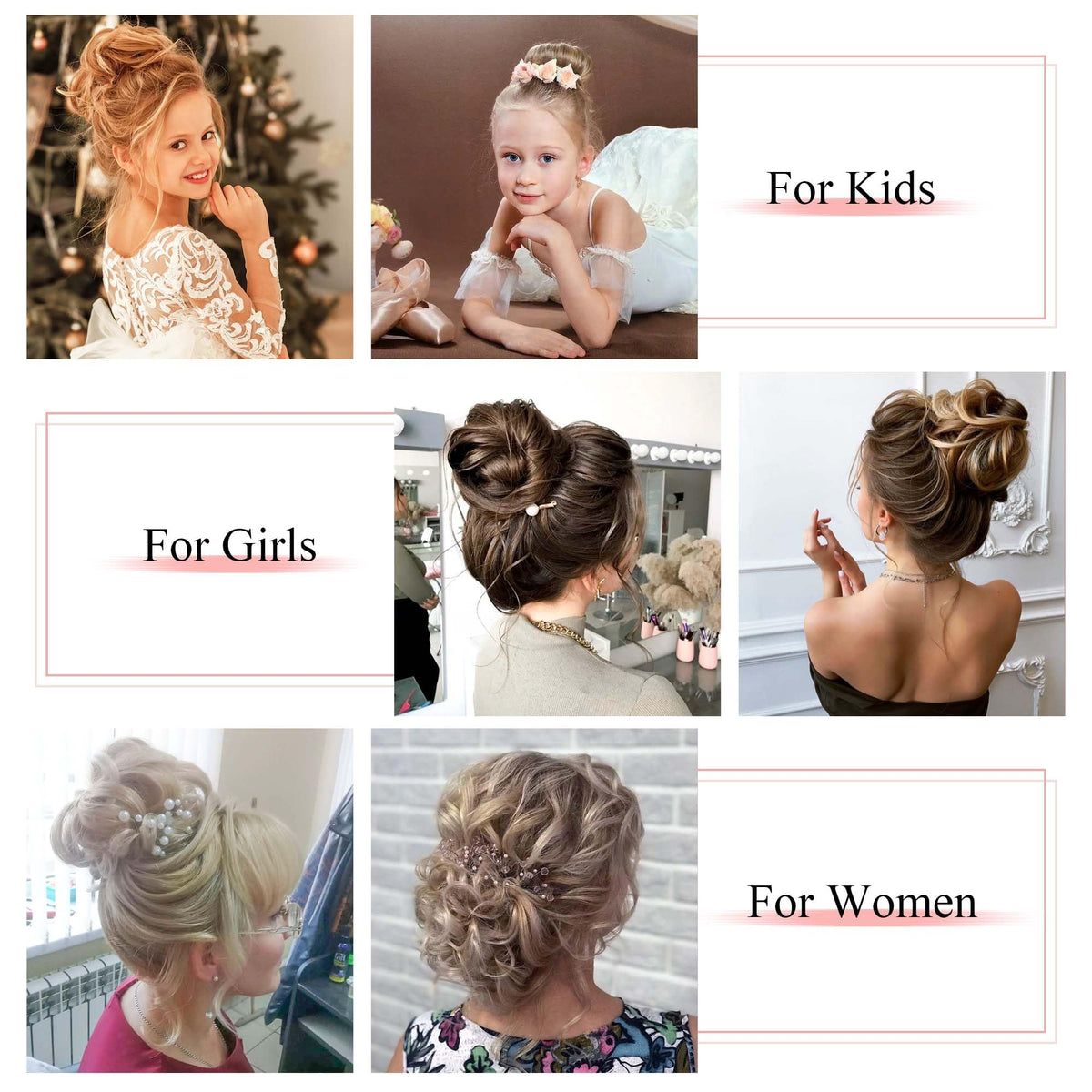 SEGO wrap-around image demonstrates simple transformation from ponytail to bun.