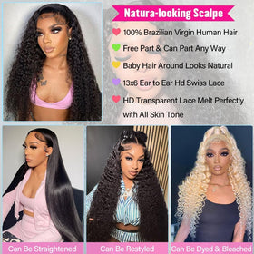 Segsavor 13x6 lace-front wig offers versatile parting and realistic hairline