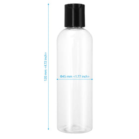 SEHOI clear plastic bottle showing black disc cap and leak prevention