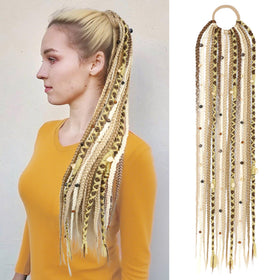 SEIKEA Boho braided ponytail 24in with textured fibers for bold festival styling.