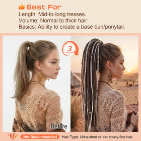 SEIKEA Ponytail application with elastic band for quick, secure styling.