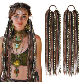 SEIKEA boho braided ponytail 24in adds instant festival-ready length.