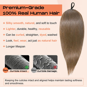 SEIKEA Cheer Ponytail 16in pre-teased base adds lift and volume