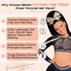 SEIKEA Cheer Ponytail color guide helps match under daylight.