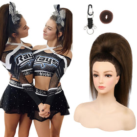 SEIKEA Cheer Ponytail 18-inch length for dramatic volume during routines.