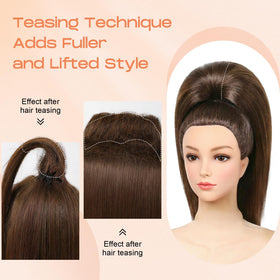 Lightweight SEIKEA ponytail offers durable styling for practice and performances
