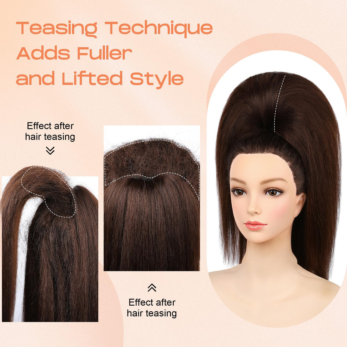 SEIKEA Cheer Ponytail features pre-teased base for instant lift.