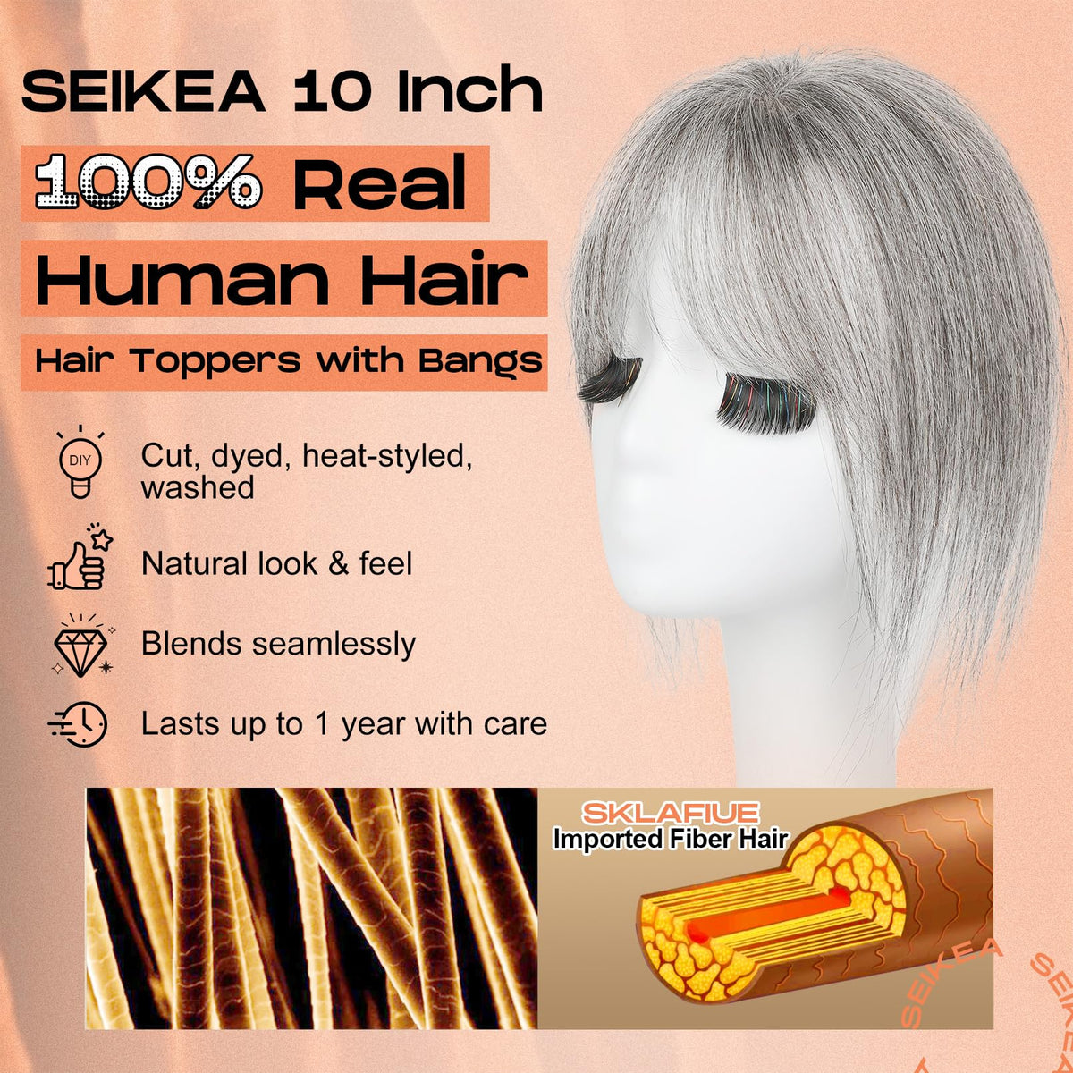 SEIKEA hand-tied base close-up shows natural scalp appearance
