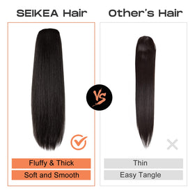 SEIKEA clip-in ponytail with two clips for stable, comfortable wear.