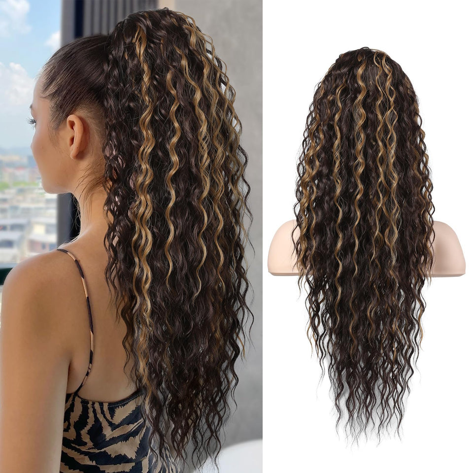 SEIKEA Ponytail Extension Isabella 26-inch bohemian curls add instant volume