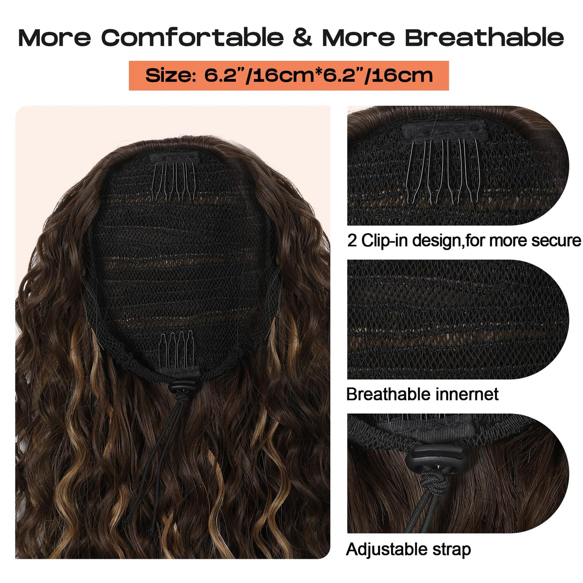 SEIKEA Isabella color blend chocolate brown with caramel blonde highlights
