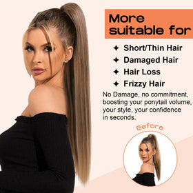 SEIKEA 20-inch black ponytail for dramatic length and volume