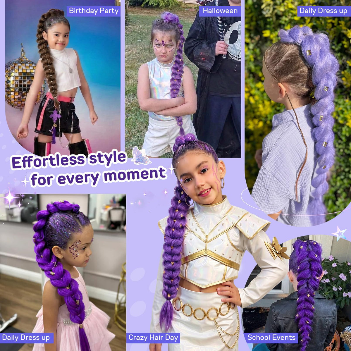 SEIKEA reusable braid extension supports multiple dress-up moments