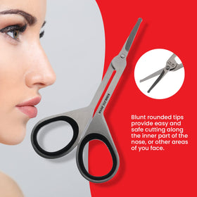 Seki Edge precision blades enable accurate nose and facial hair trimming.
