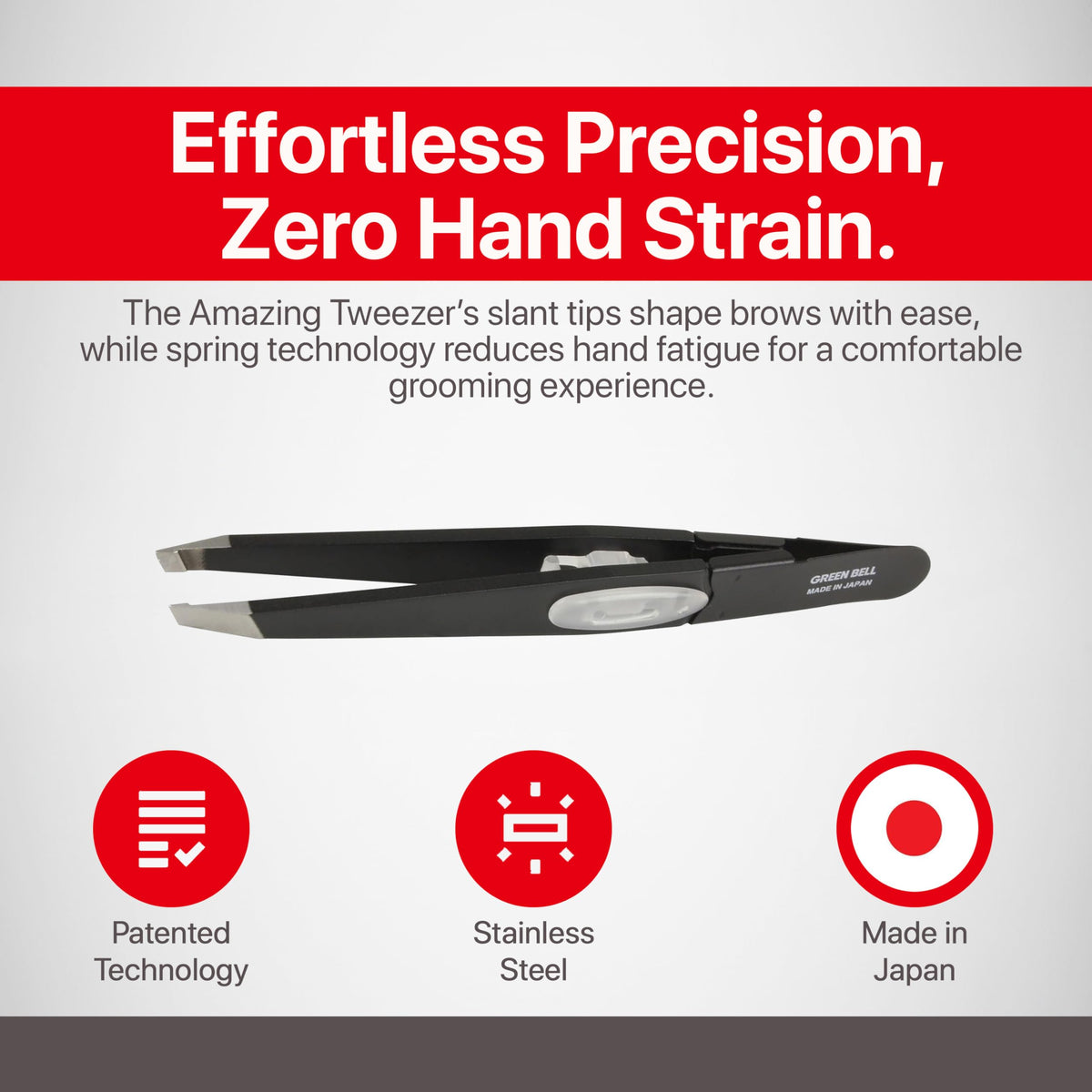 SEKI EDGE SS-518 tension stopper maintains steady tips during tweezing