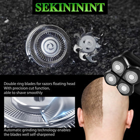 SEKINININT round-head design glides smoothly protecting skin during shaving.