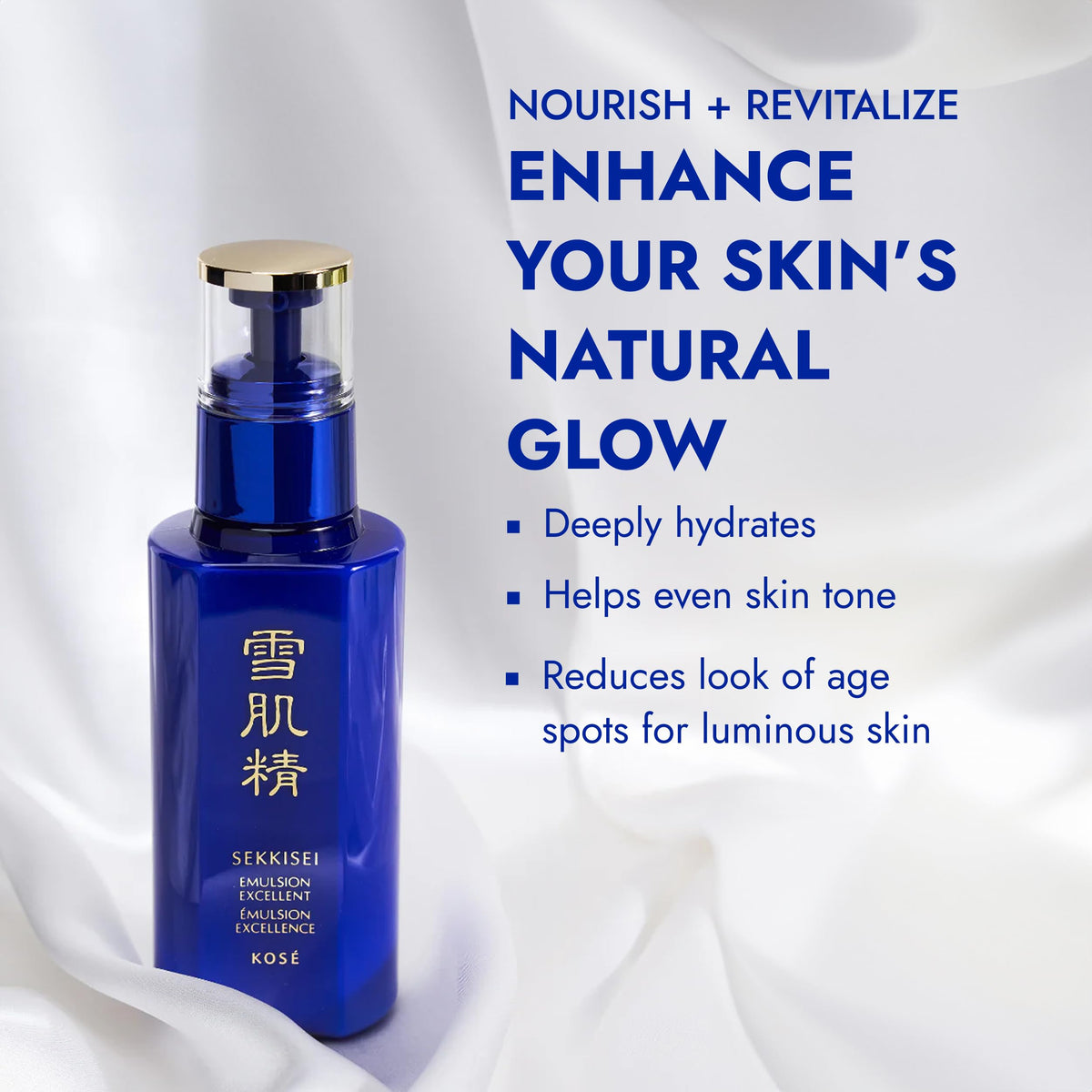 SEKKISEI Emulsion Excellent pump dispense for easy daily use