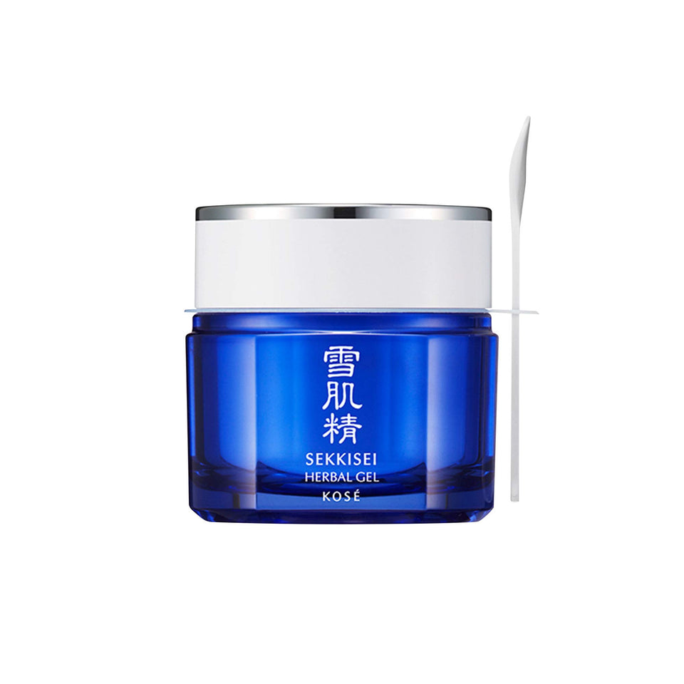 SEKKISEI Herbal Gel Moisturizer bottle shows lightweight hydration for daily glow