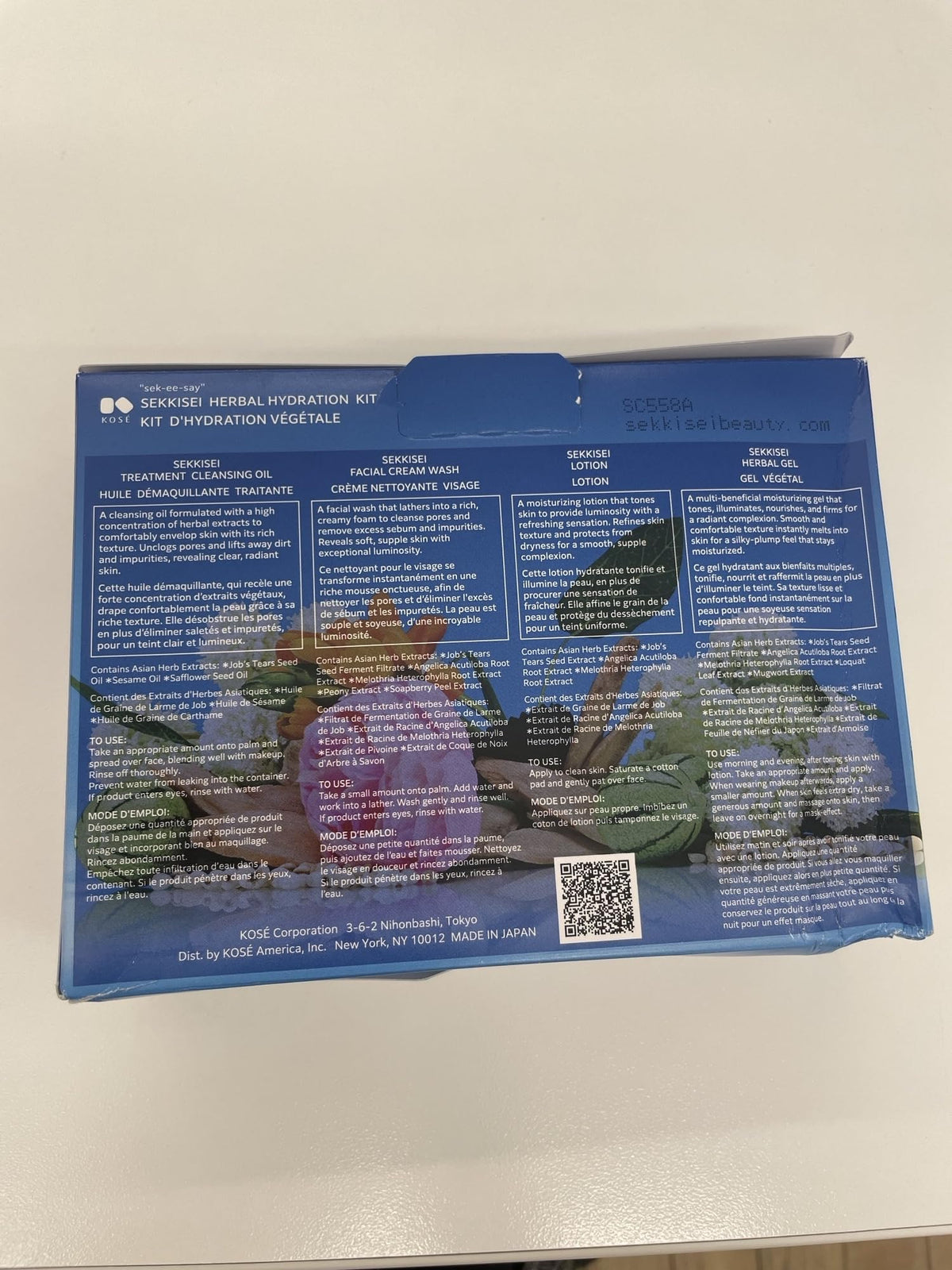 SEKKISEI Herbal Hydration Kit travel-friendly bag ready for on-the-go skincare