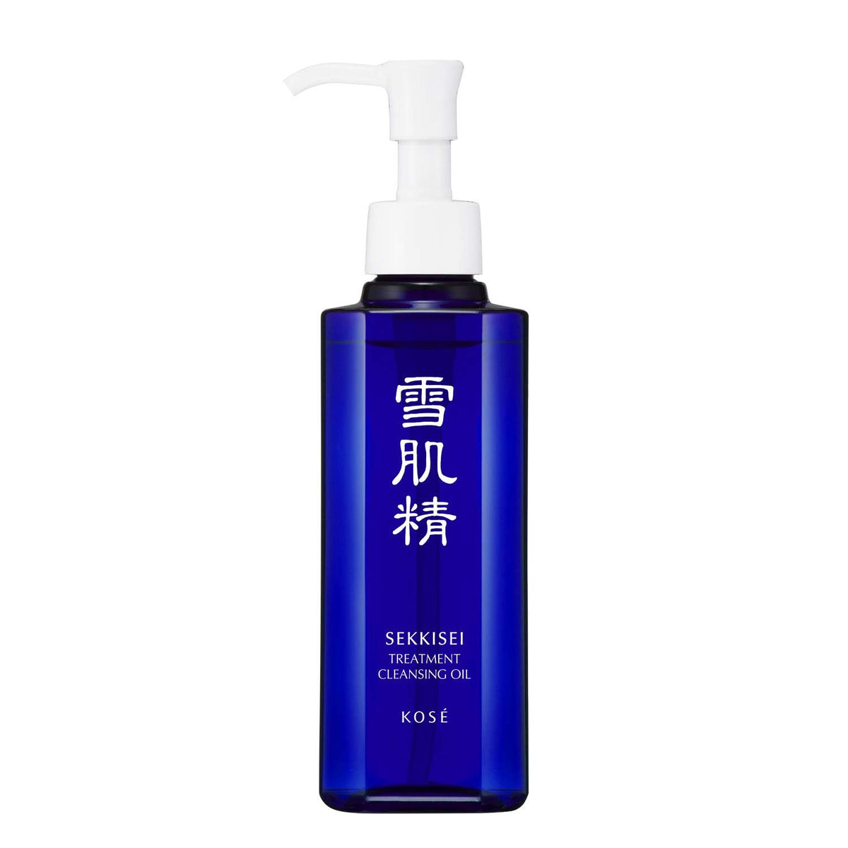 SEKKISEI Treatment Cleansing Oil bottle closeup for gentle makeup removal.