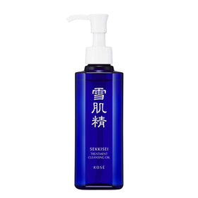SEKKISEI Treatment Cleansing Oil bottle closeup for gentle makeup removal.