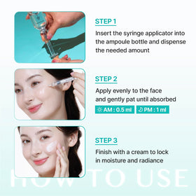 Daily routine setup featuring SELEVE Glow Caviar Ampoule among products