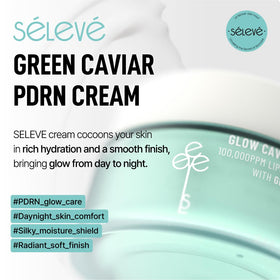 SELEVE Glow Caviar Cream pump close-up illustrating precise dispensing