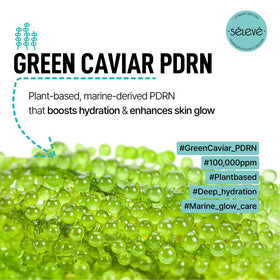 SELEVE Glow Caviar Cream texture swatch reveals rich, non-greasy hydration