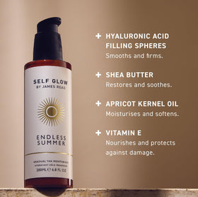 SELF GLOW BY JAMES READ applying on arms and torso for even coverage