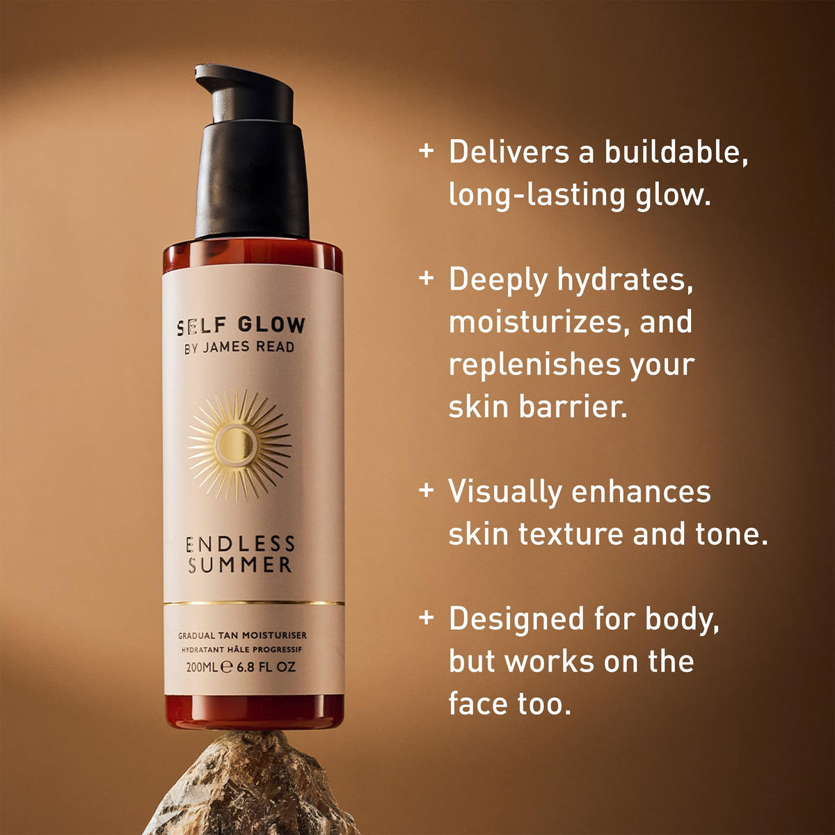 SELF GLOW BY JAMES READ creamy texture spreads on skin for smooth application