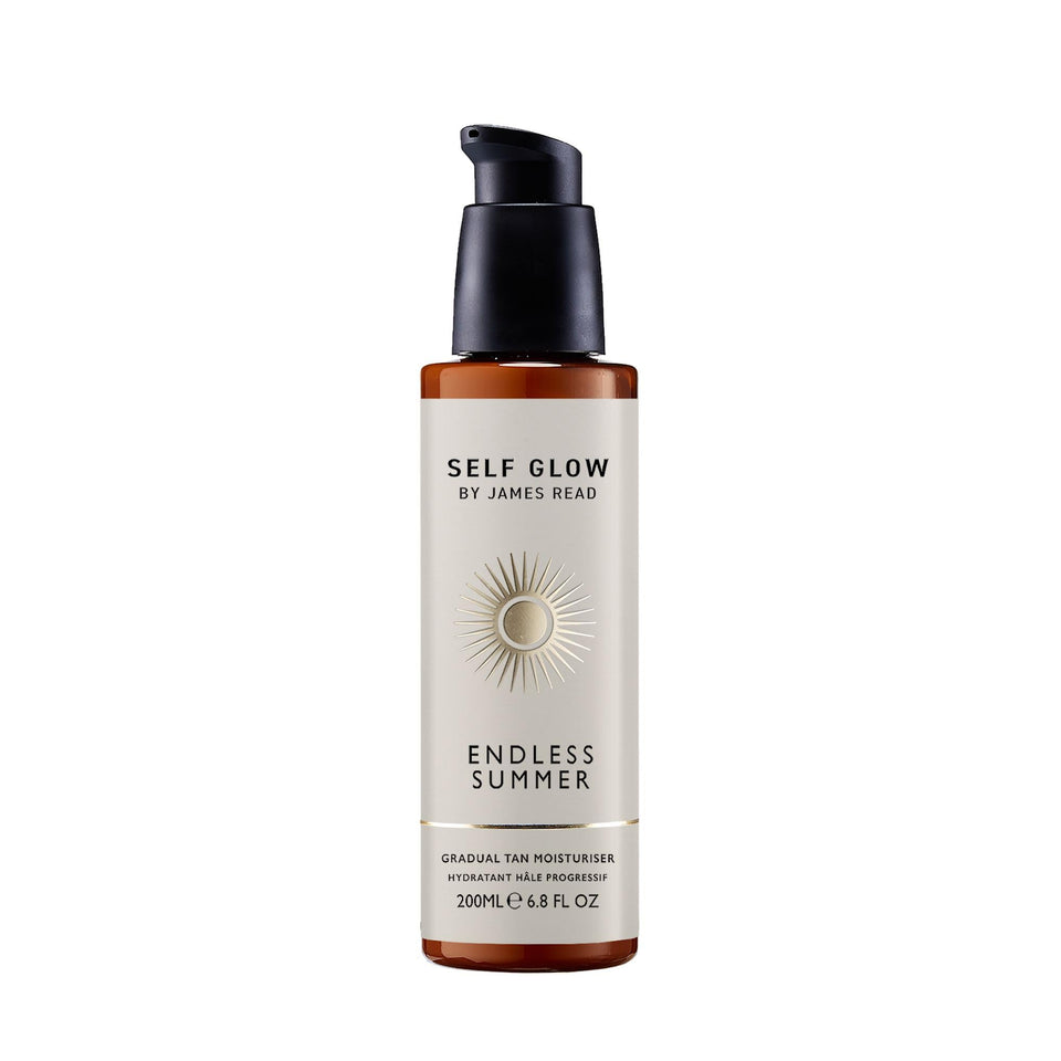 SELF GLOW BY JAMES READ Endless Summer Gradual Tan bottle for easy at-home tanning