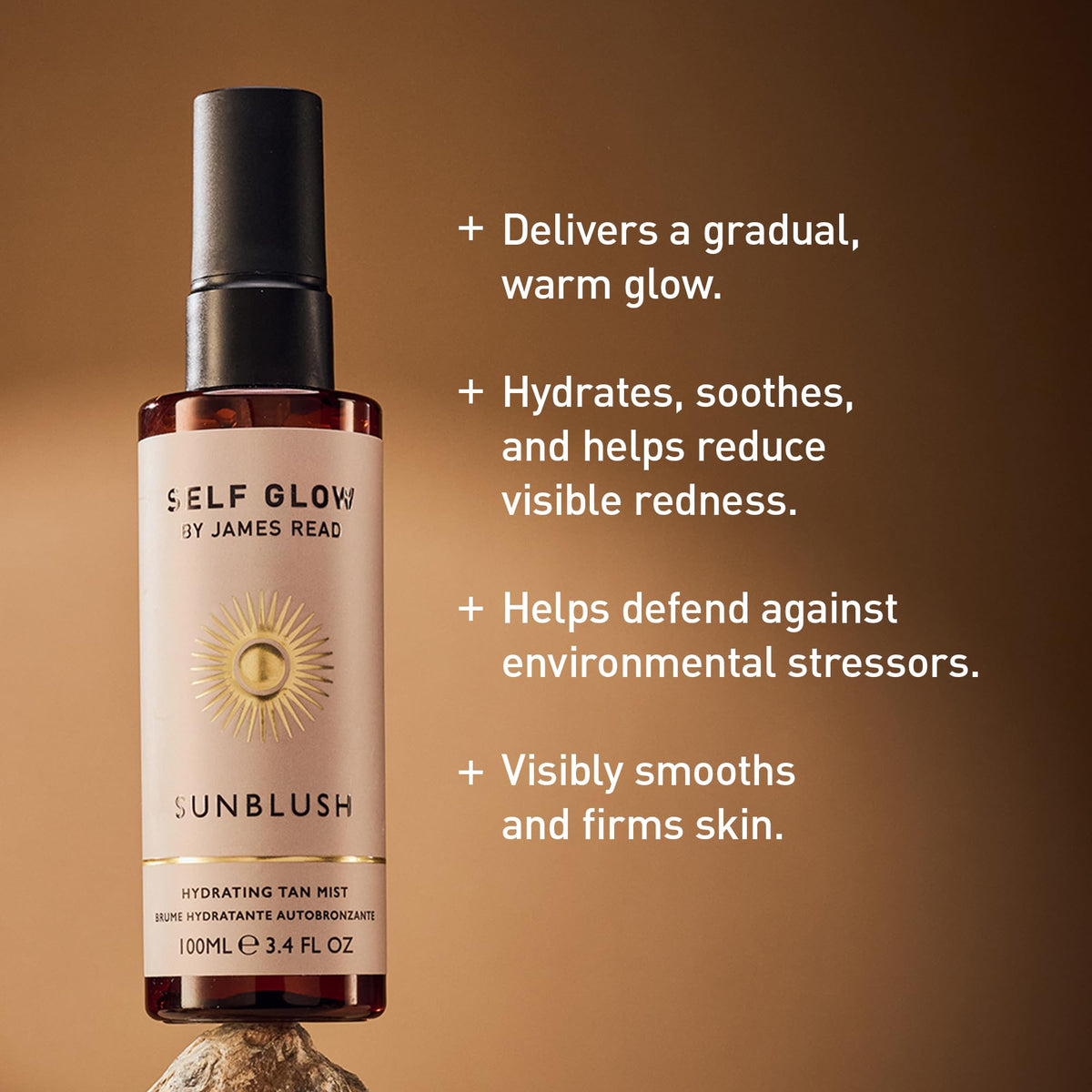 Self Glow by James Read sunblush tan mist spray applies evenly on skin.