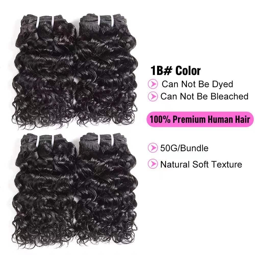Selina Brazilian curly hair bundles show full-head application setup for seamless blending